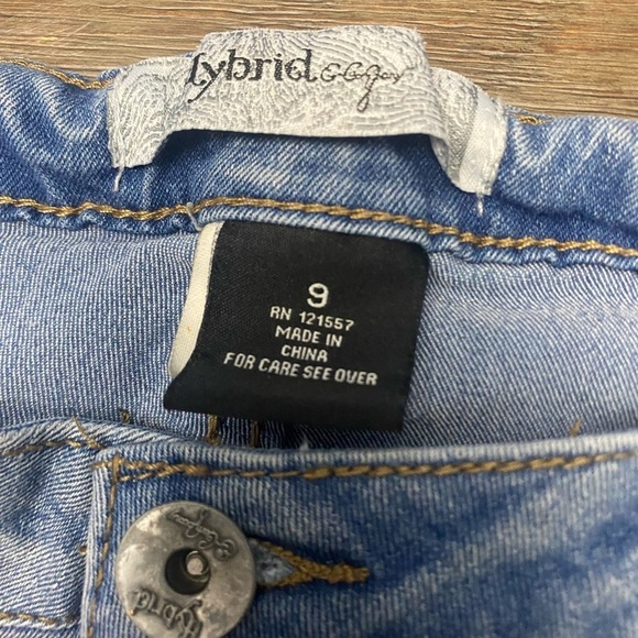 Women’s Hybrid & Company Distress Mid-rise Straight Leg Jeans Light Wash 9 - Picture 5 of 8